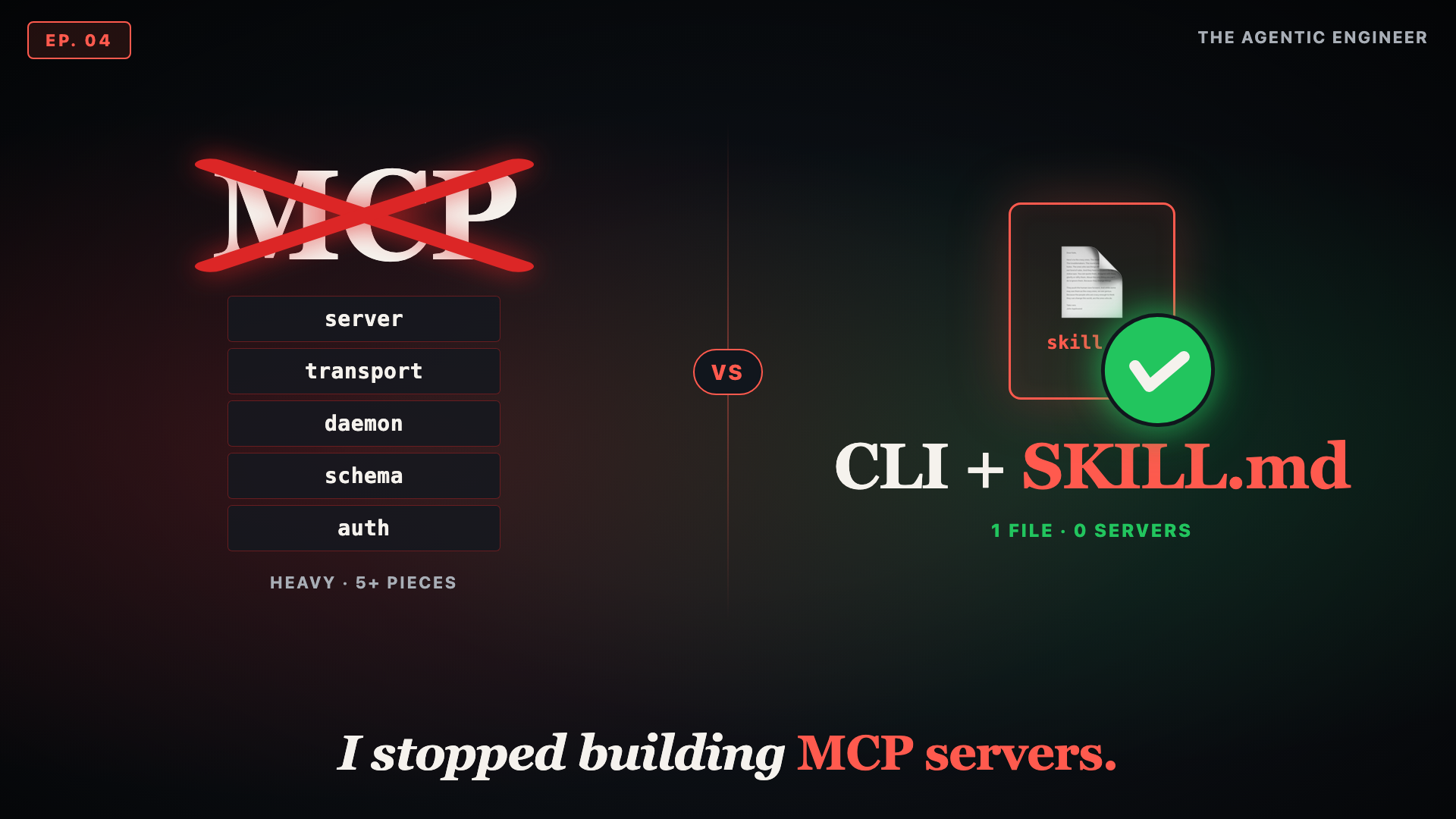 I Stopped Building MCP Servers. Here's Why.